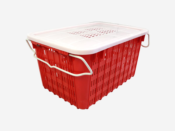 YL-725-380周轉籮帶鐵把手帶蓋