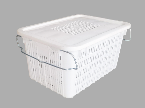 YL-710-380周轉籮帶鐵把手帶蓋(封口款)